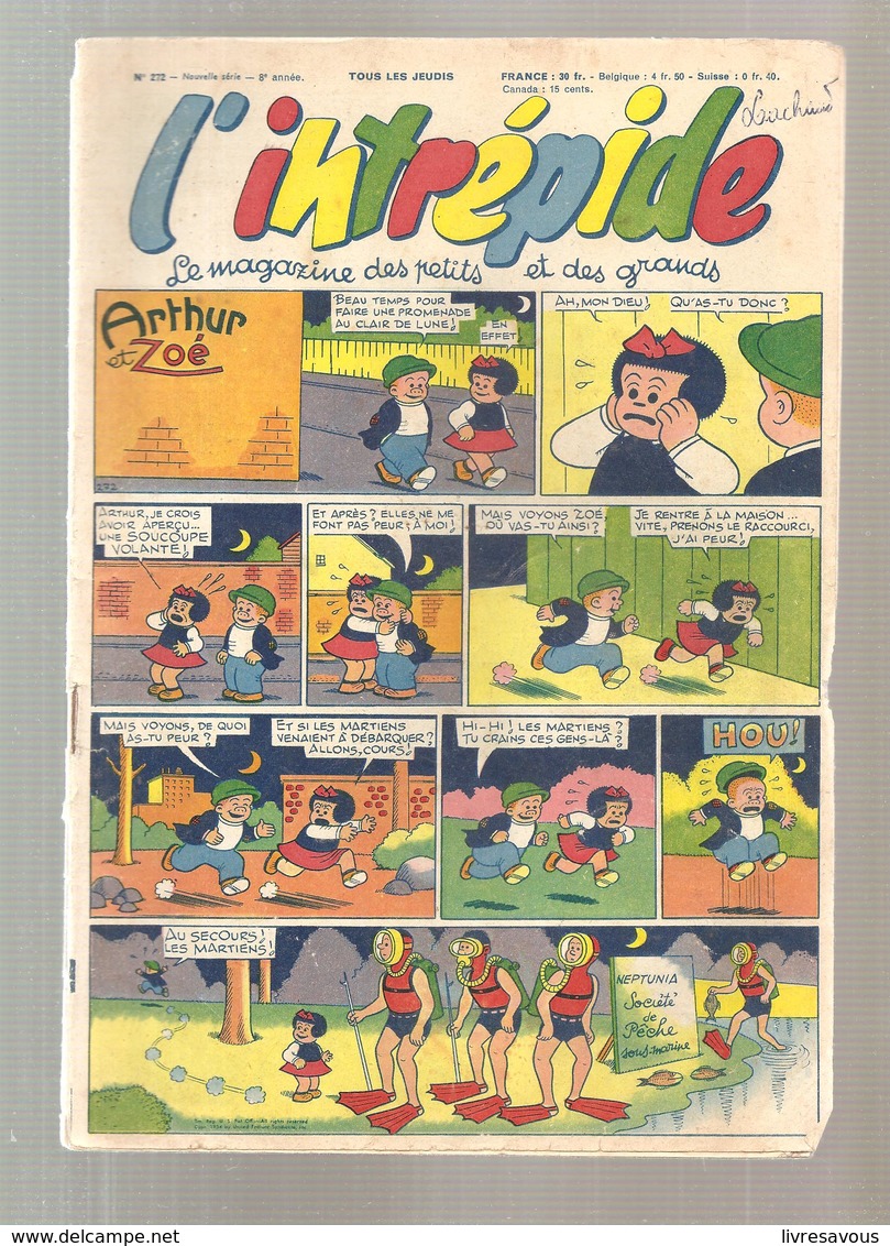 L'intrépide Magazine N°272 De 1954 Arthur Et Zoé - L'Intrépide