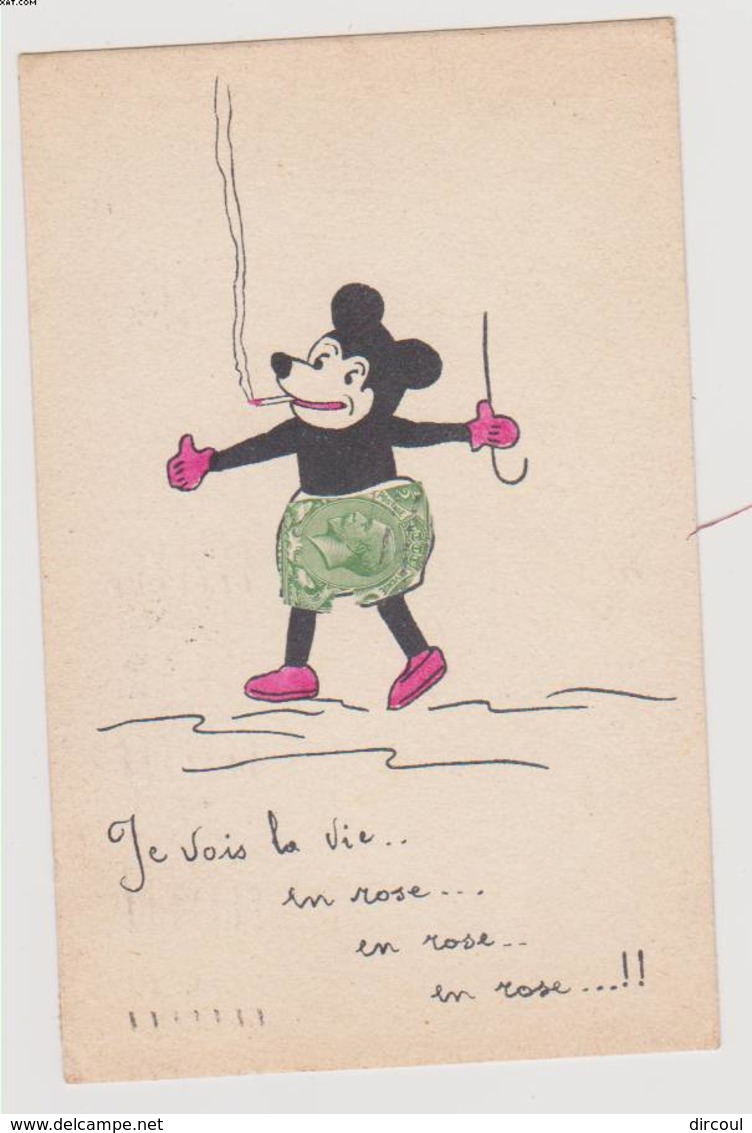 39955 -   Mickey  - Je  Vois  La Vie En Rose -   Envoyé  1932 - Autres & Non Classés