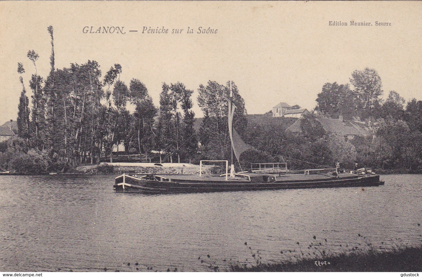 Côte-d'Or - Glanon - Péniche Sur La Saône - Autres & Non Classés