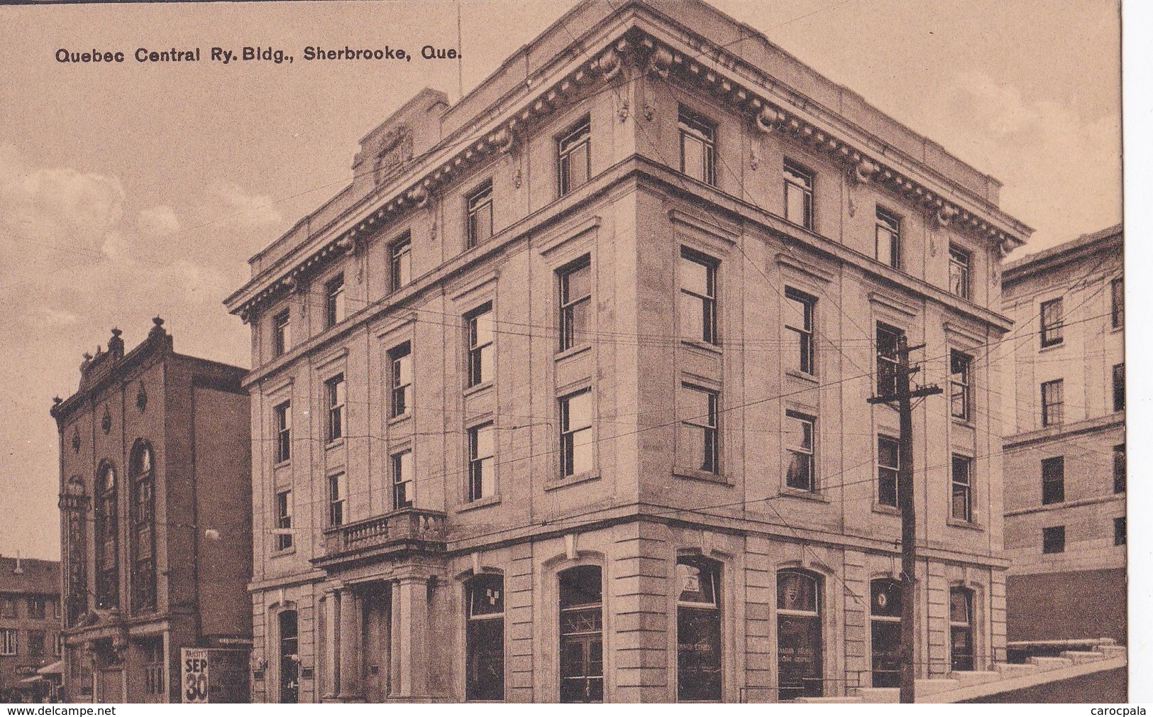 Carte Vers 1920 QUEBEC CENTRAL RY.BIDG . SHERBROOKE / QUE (rue) - Sherbrooke