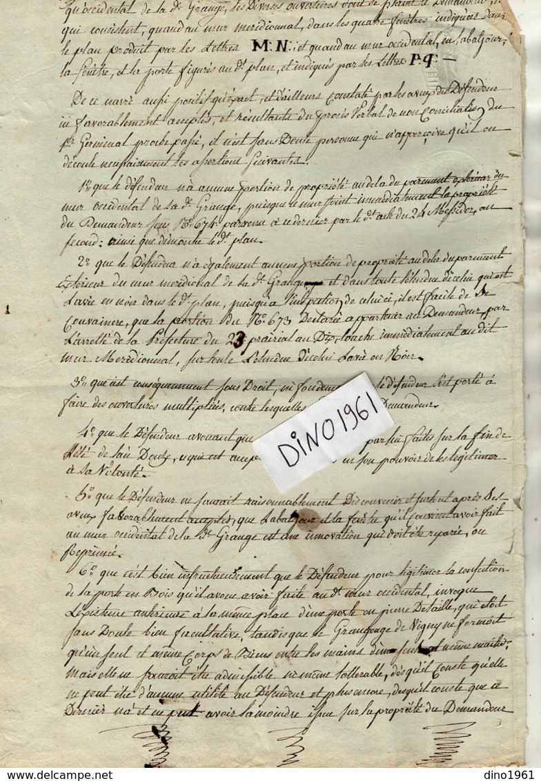 VP14.159 - Tribunal De CLUSES - 10 Acte An 13 - Mr JACQUIER De TANINGES Contre Mr BROCHIER à THYEZ ? - Manuscripts