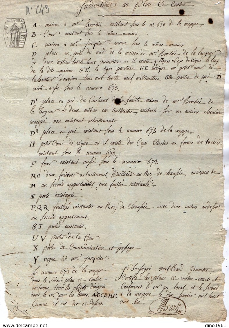 VP14.159 - Tribunal De CLUSES - 10 Acte An 13 - Mr JACQUIER De TANINGES Contre Mr BROCHIER à THYEZ ? - Manuscripts