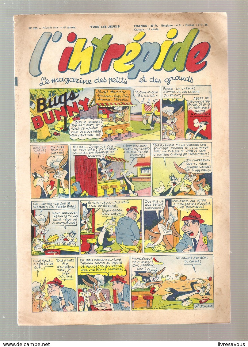 L'intrépide Magazine N°205 De 1953 Bugs BUNNY - L'Intrépide