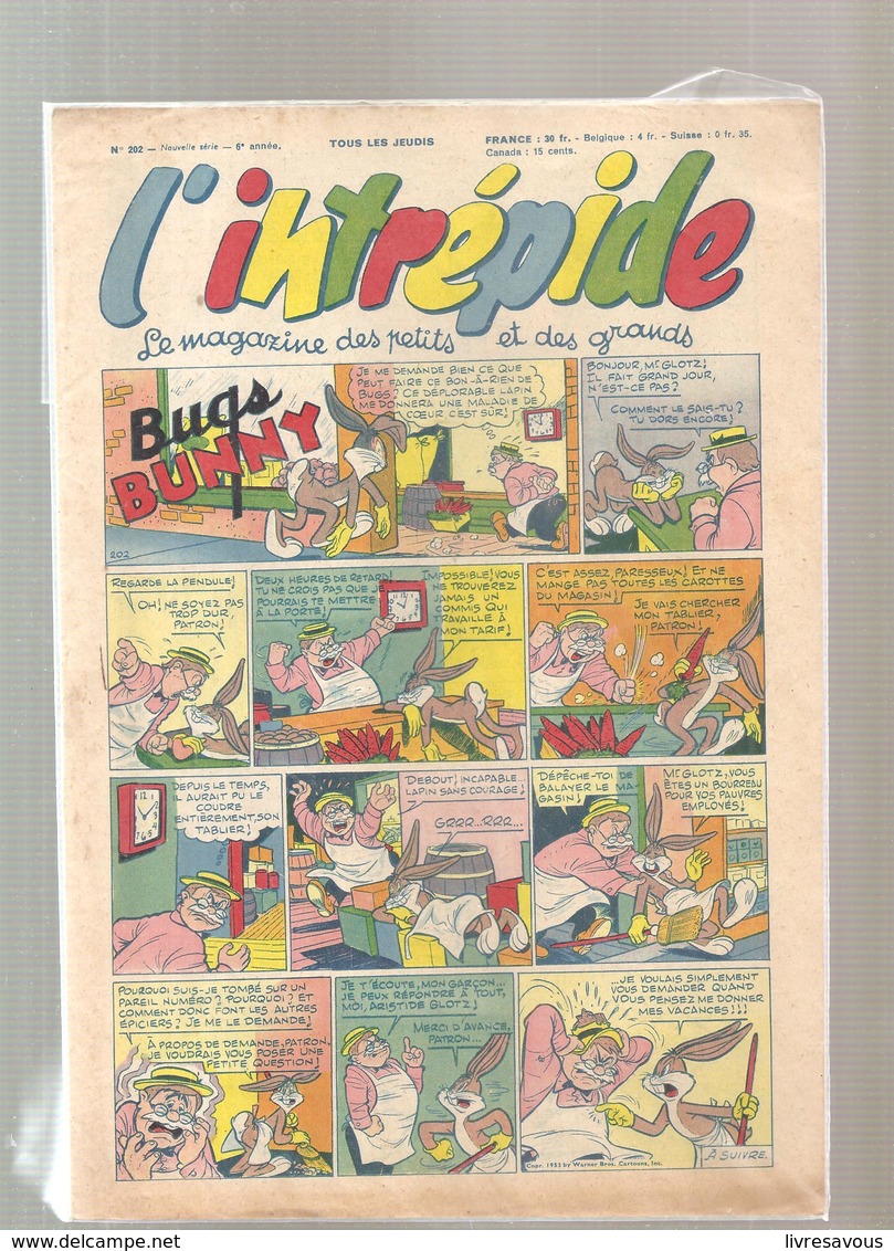 L'intrépide Magazine N°202 De 1953 Bugs BUNNY - L'Intrépide