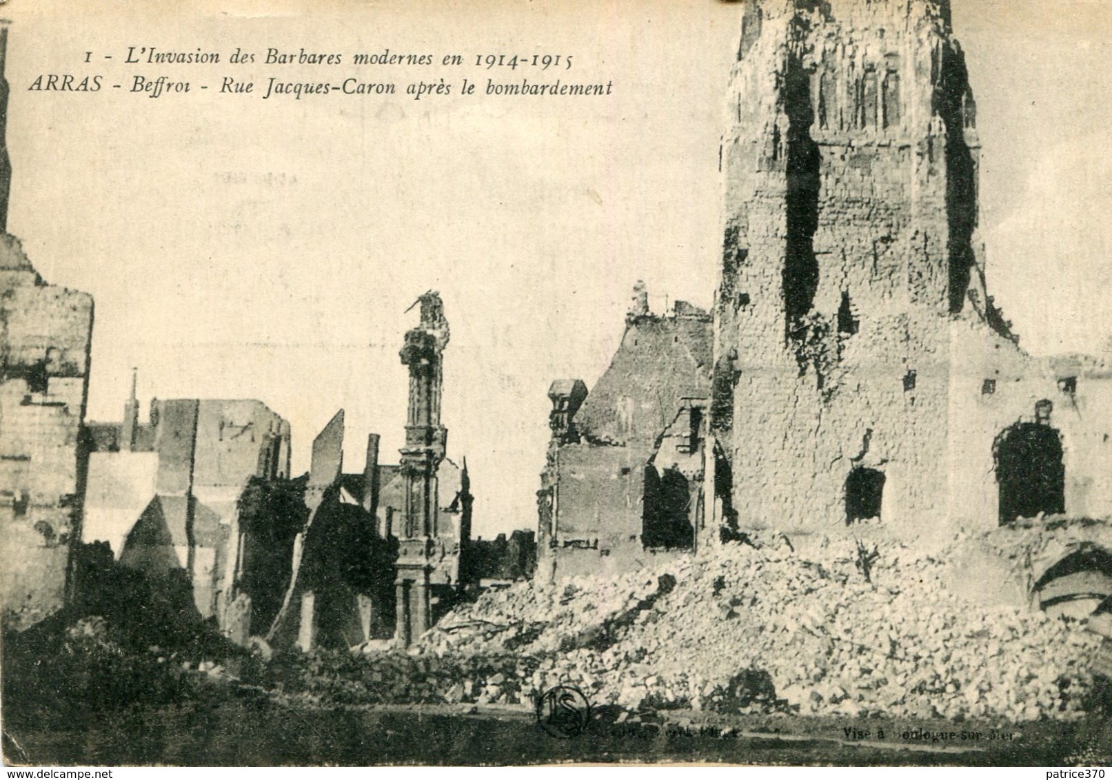 ARRAS - LOT de 10 cartes sur la Guerre 1914