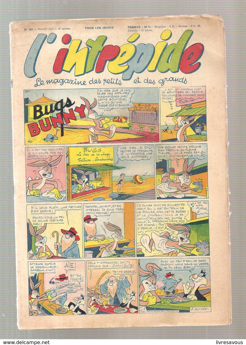 L'intrépide Magazine N°201 De 1953 Bugs BUNNY - L'Intrépide