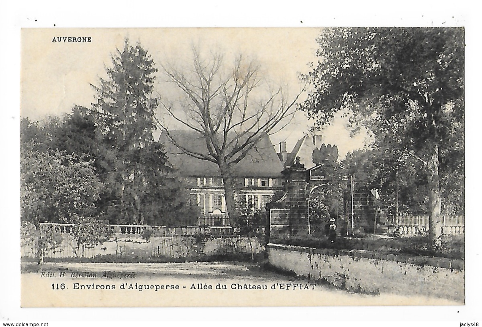 Environs D'AIGUEPERSE  (cpa 63)  Allée Du Château D'EFFIAT   -  L 1 - Aigueperse