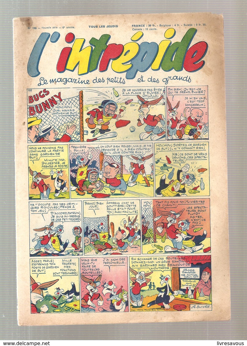 L'intrépide Magazine N°198 De 1953 Bugs BUNNY - L'Intrépide