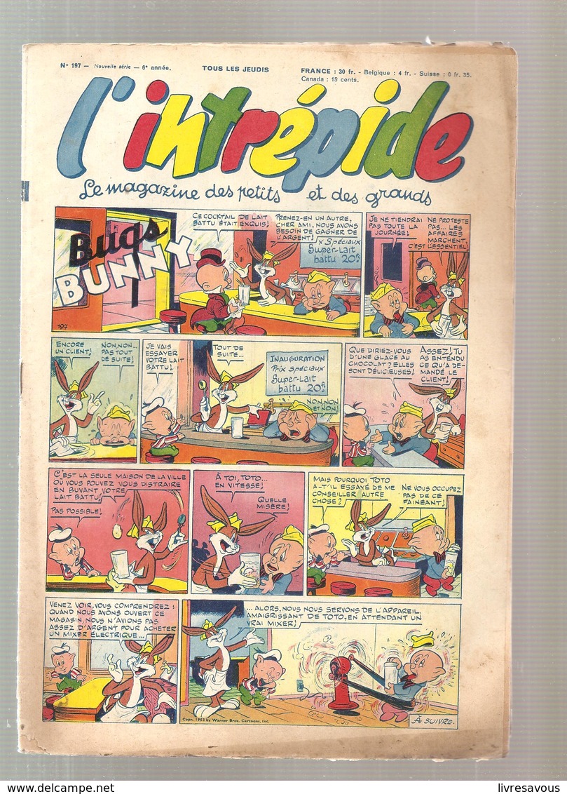 L'intrépide Magazine N°197 De 1953 Bugs BUNNY - L'Intrépide