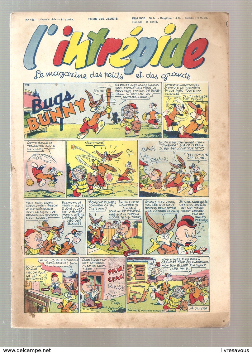 L'intrépide Magazine N°196 De 1953 Bugs BUNNY - L'Intrépide