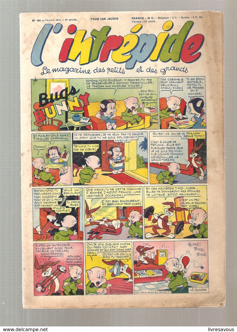 L'intrépide Magazine N°194 De 1953 Bugs BUNNY - L'Intrépide