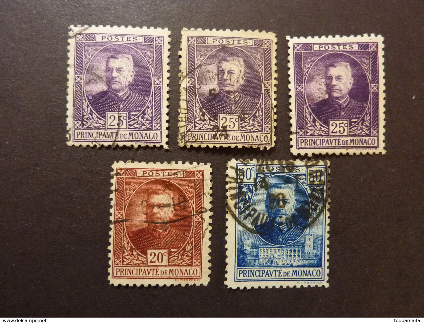MONACO, Année 1923-24, YT N° 67 -  68 X 3 - 69 Oblitérés - Used Stamps