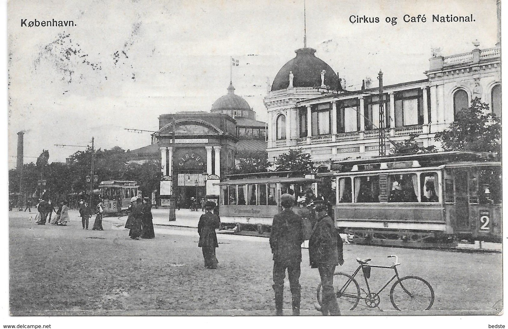 Denmark - København - Circus Og Cafe National - Sporvogn - Tram - 1908 - Danimarca