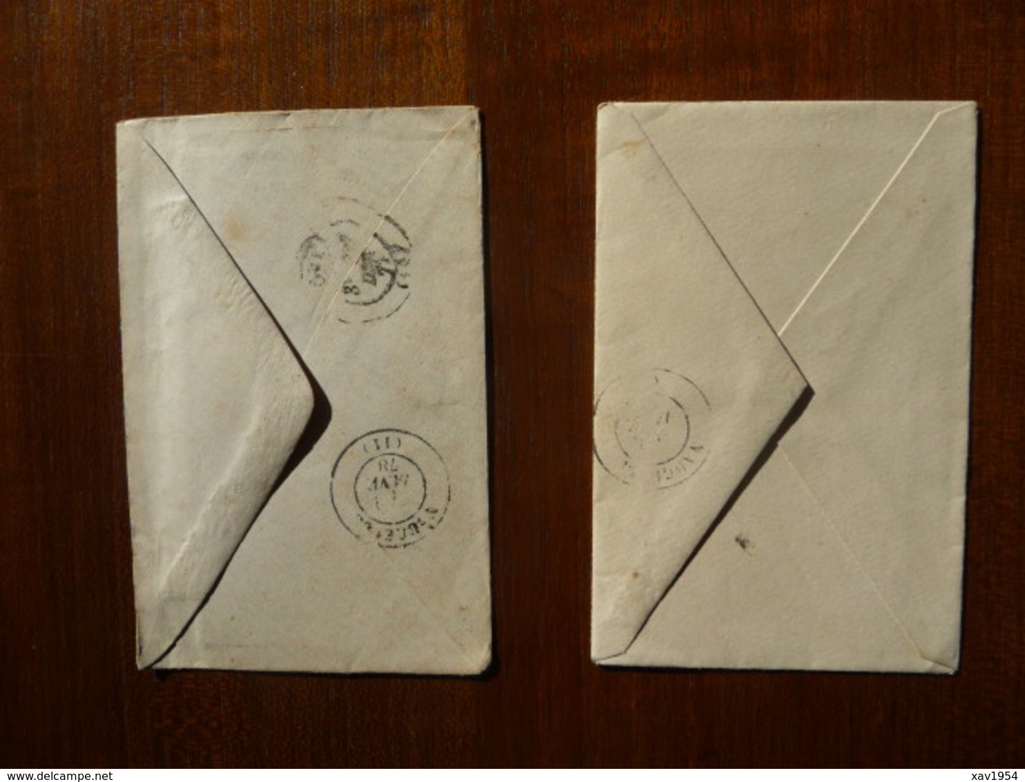 2 ENVELOPPES TIMBREES (Sage Gris 10 Cts Type1) - 1876-1878 Sage (Type I)