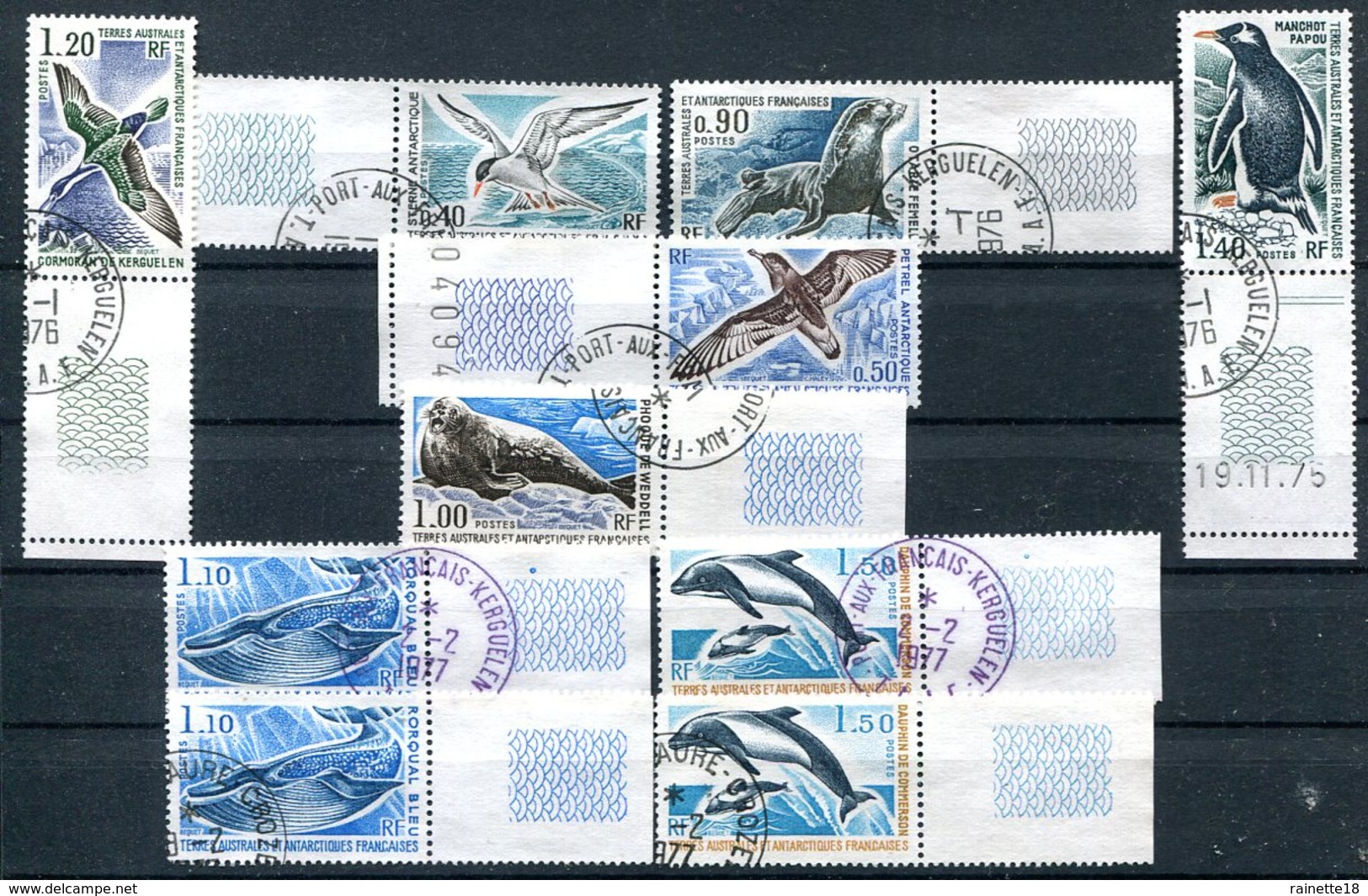 T.A.A.F                 N° 55/60 Et 64/65  Oblitérés Affranchissement Kerguelen Et Crozet - Used Stamps