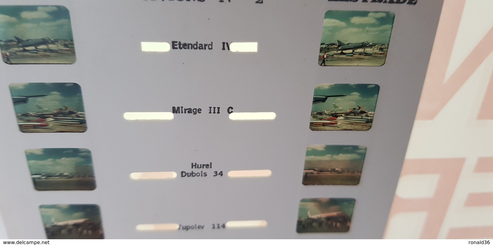 2 Plaques Stéroscopique 10 Photos Stéréos Avion Aviation Etendard Mirage Tupolev Us Navy Dassault Douglas Apache Breguet - Photos Stéréoscopiques
