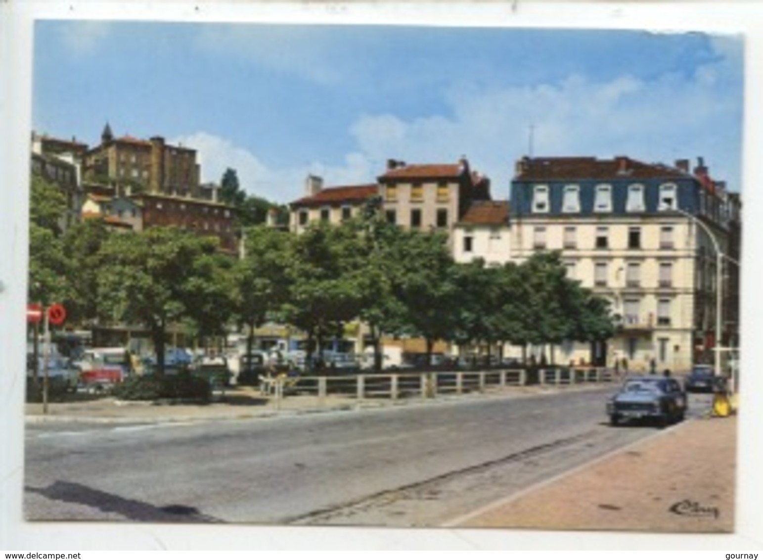 Annonay : Place Des Cordeliers, Hotel Du Midi Et Couvent Sainte Marie (cp Vierge N°1870 Combier) - Annonay