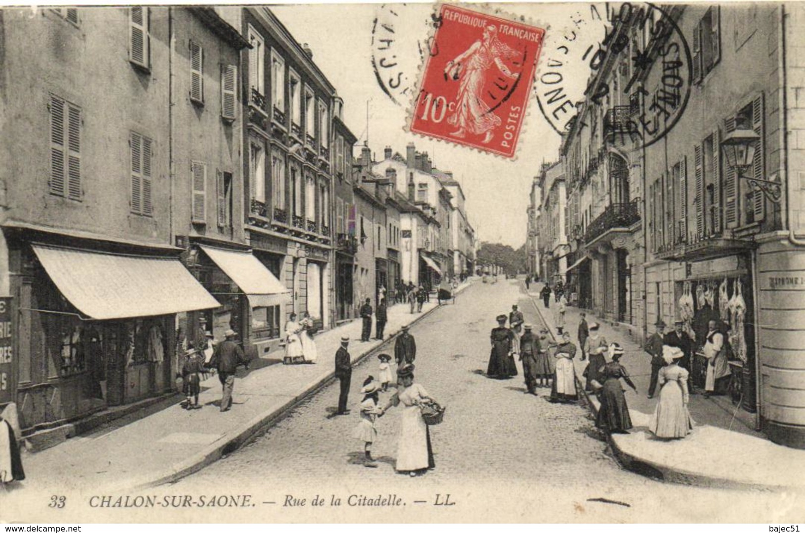 1 Cpa Chalon Sur Saone - Rue De La Citadelle - Chalon Sur Saone