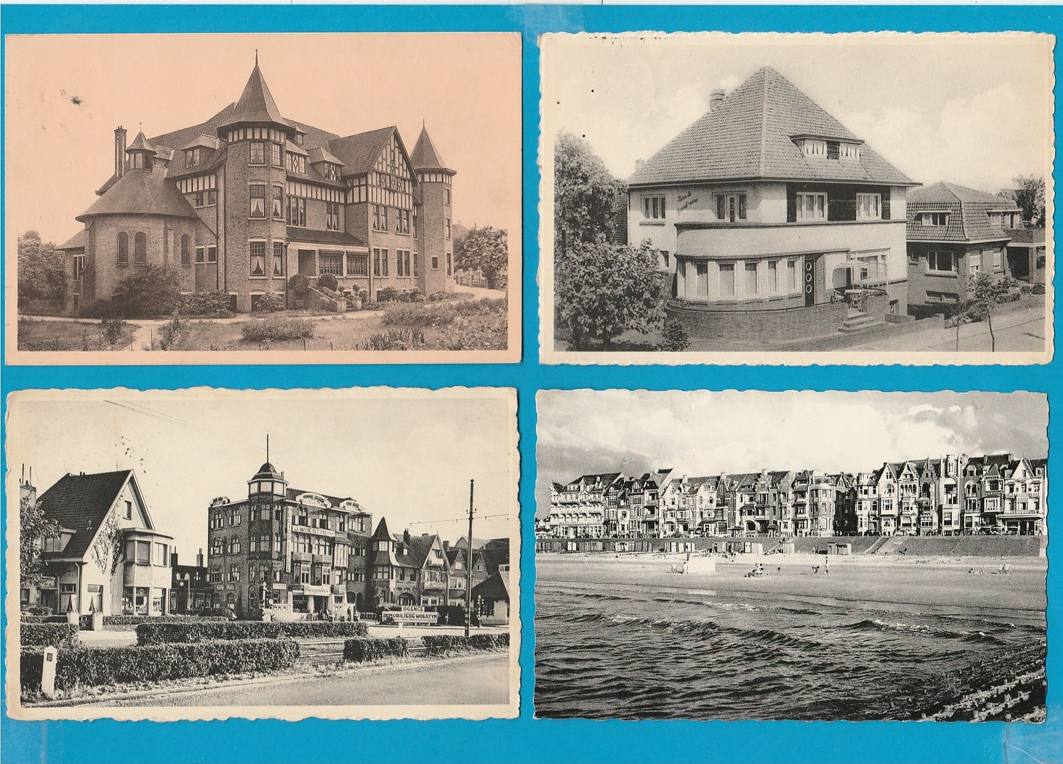 BELGIË Belgische kust Lot van 60 oude postkaarten (formaat 9 x 14 cm)