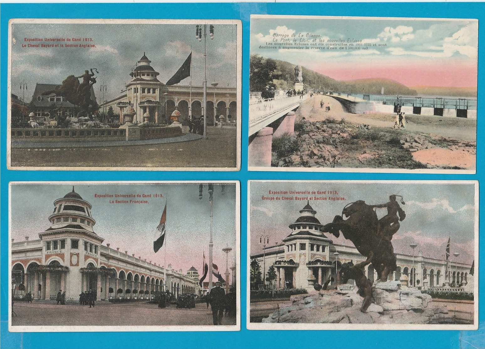 BELGIË Lot van 60 oude postkaarten (formaat 9 x 14 cm)