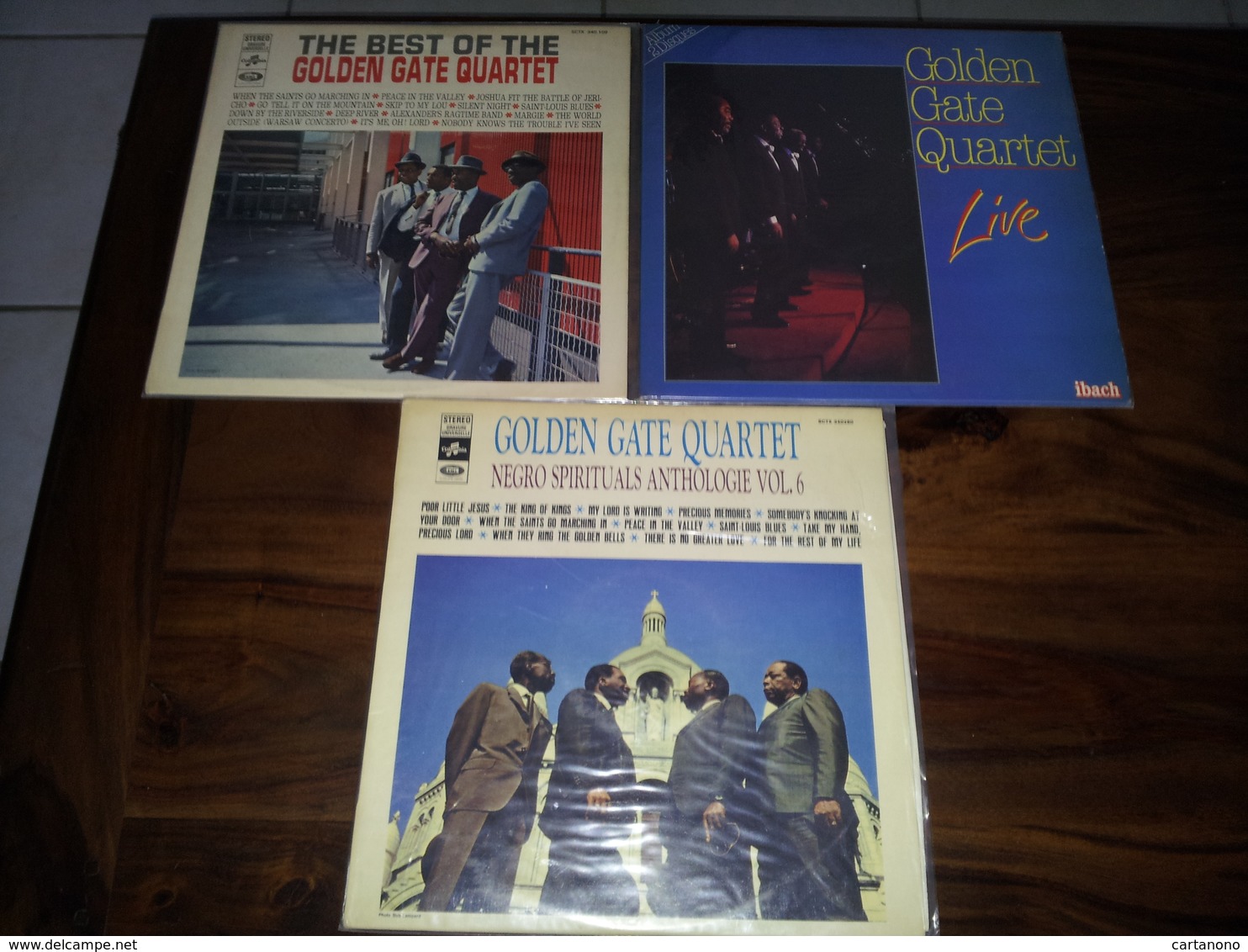 GOLDEN GATE QUARTET - Ensemble De 3 Disques Vinyles 33T Dont Un Double Album Live - Chants Gospels Et Religieux