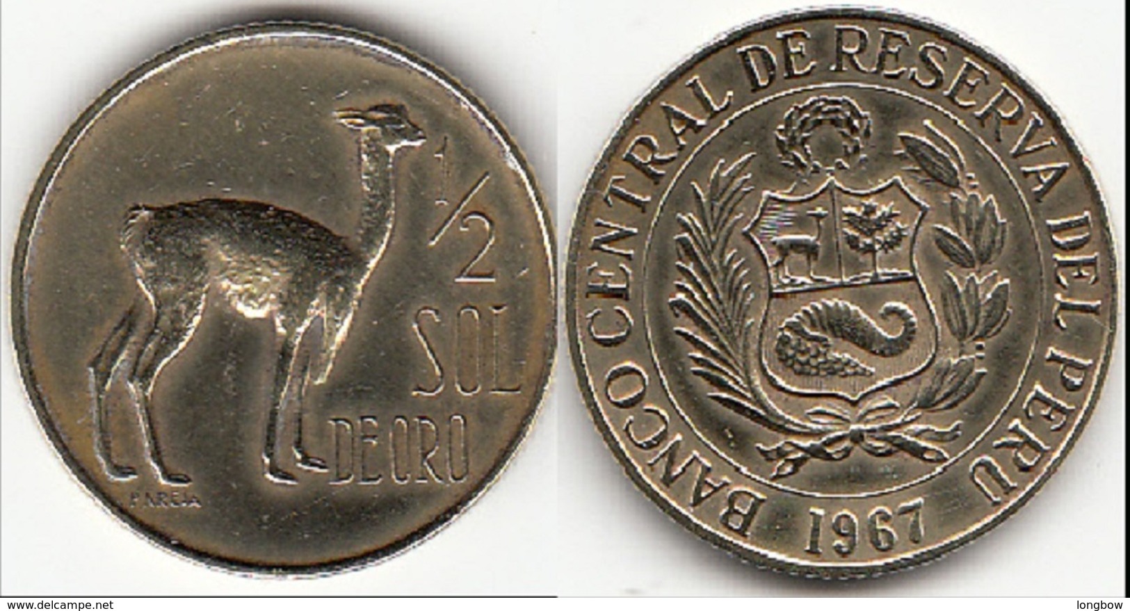 Perù ½ Sol 1967 Republic Decimal KM#247 - Used - Perú