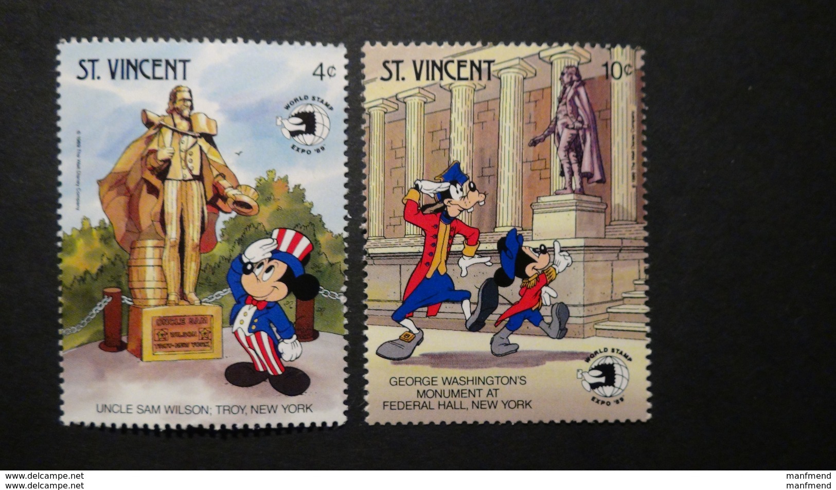 St. Vincent - 1989 - Mi:VC 1361 + 1363**MNH - Look Scan - Disney