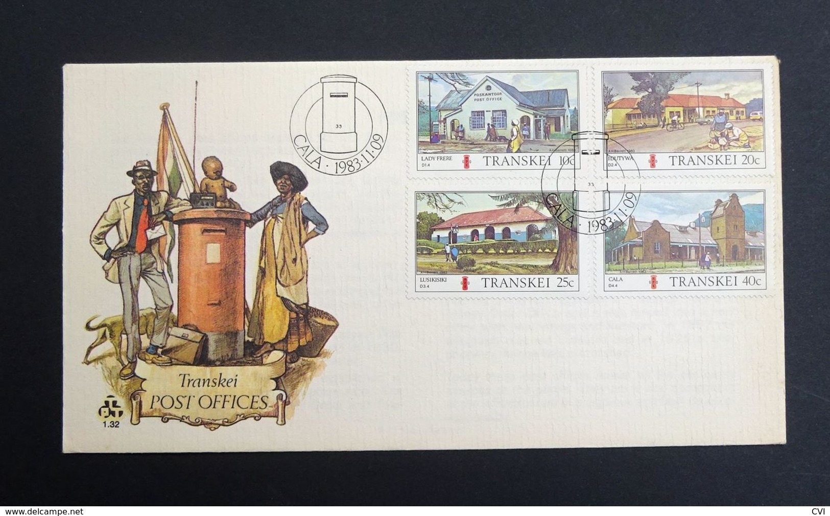 Transkei 1983 SG129-132 Illustrated Post Office First Day Cover (FDC). - Transkei