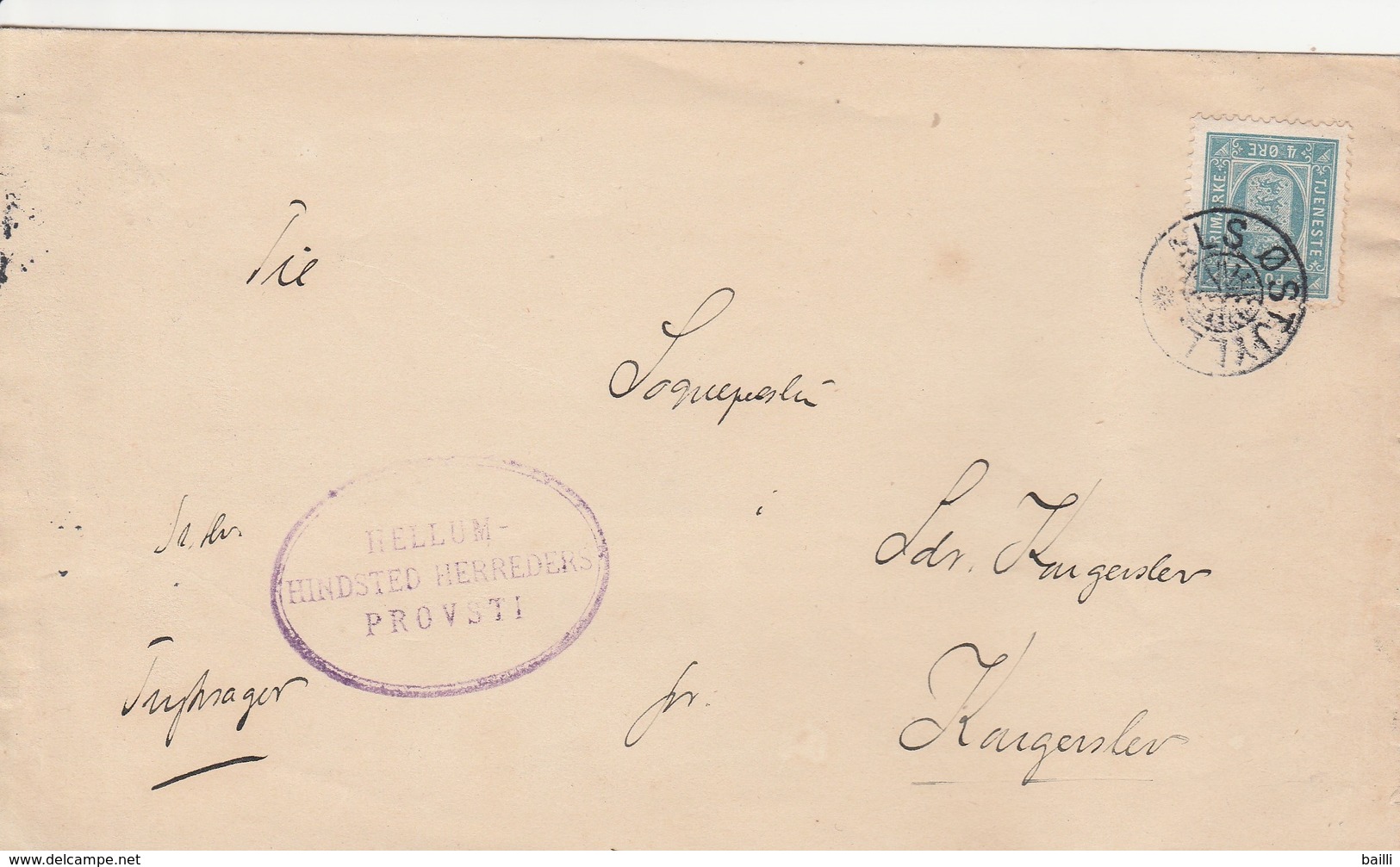 Danemark Lettre De Service 1912 - Lettres & Documents