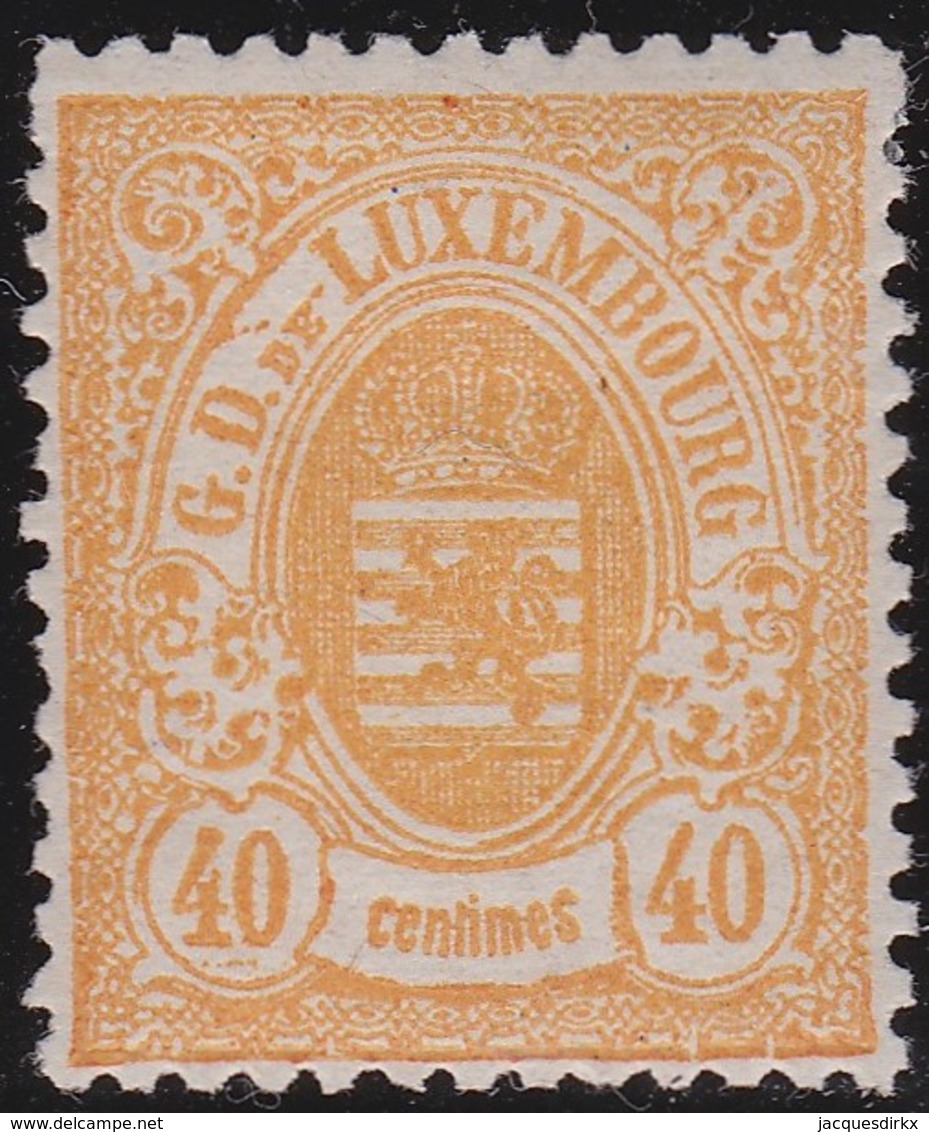 Luxembourg  .    Yvert     .   35     .    *     .   Neuf Avec Charniere  .  /   .  Mint-hinged - 1859-1880 Coat Of Arms