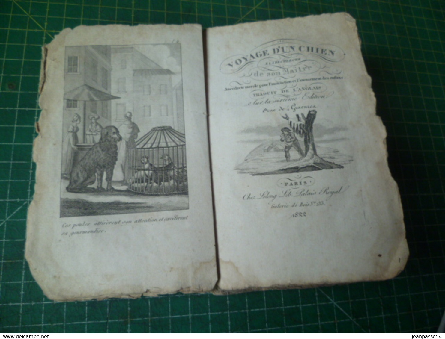 Voyage D'un Chien A Le Recherche De Son Maître. 4 Gravures. Edition De 1822 - 1801-1900