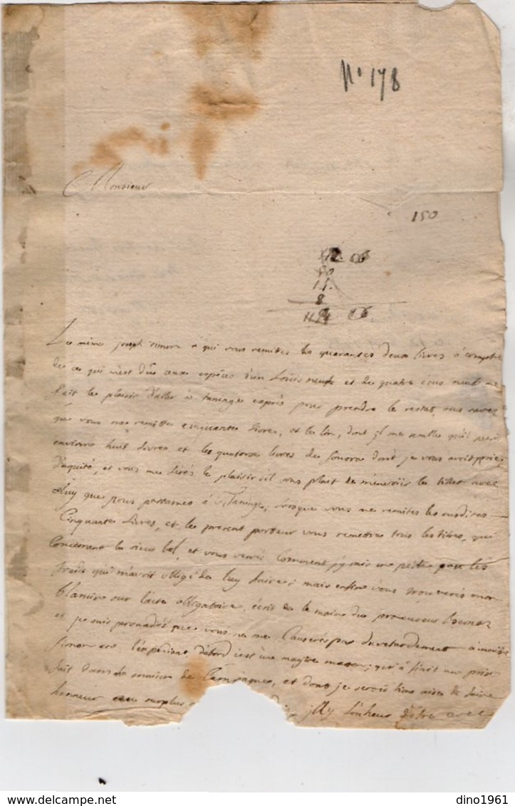 VP14.161 - Haute - Savoie - THONON 1756 - Lettre De Mr MAGNIER Pour Mr JAQUIER Notaire à TANINGES - Manuscrits