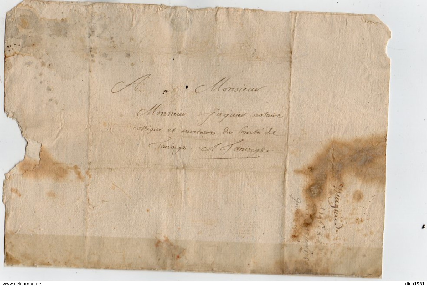 VP14.161 - Haute - Savoie - THONON 1756 - Lettre De Mr MAGNIER Pour Mr JAQUIER Notaire à TANINGES - Manuscrits