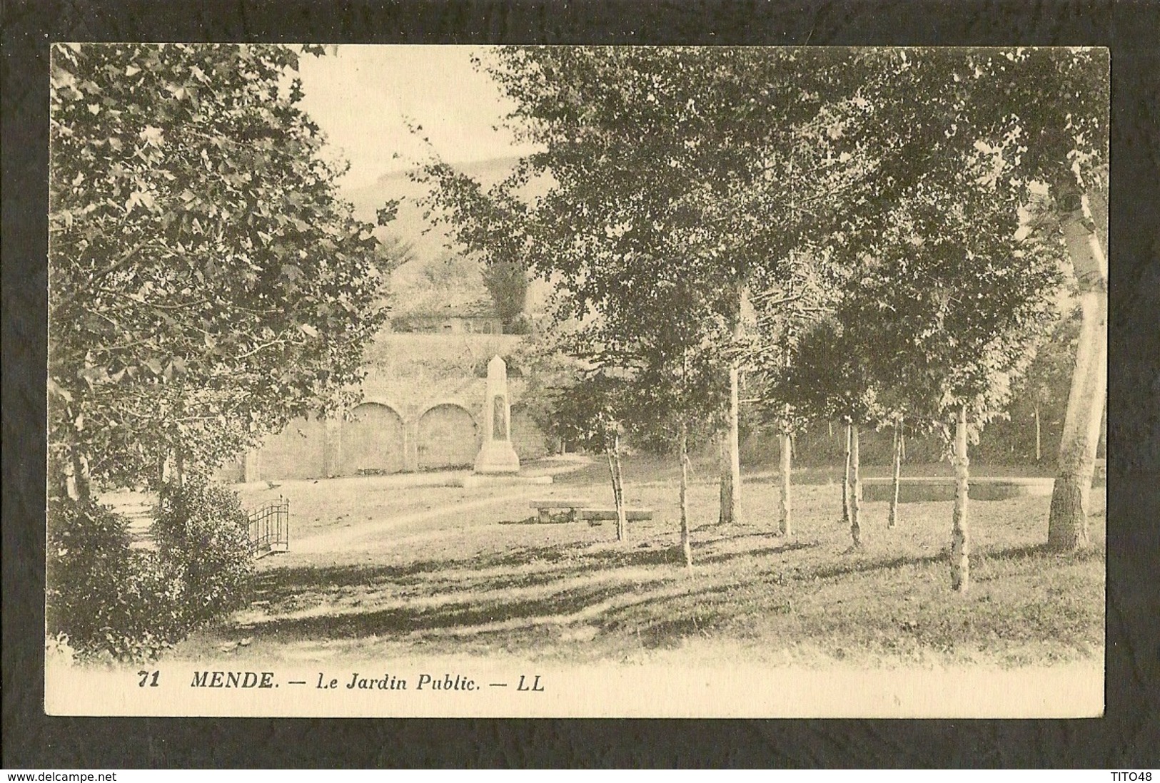 CP-MENDE- Le Jardin Public - Mende