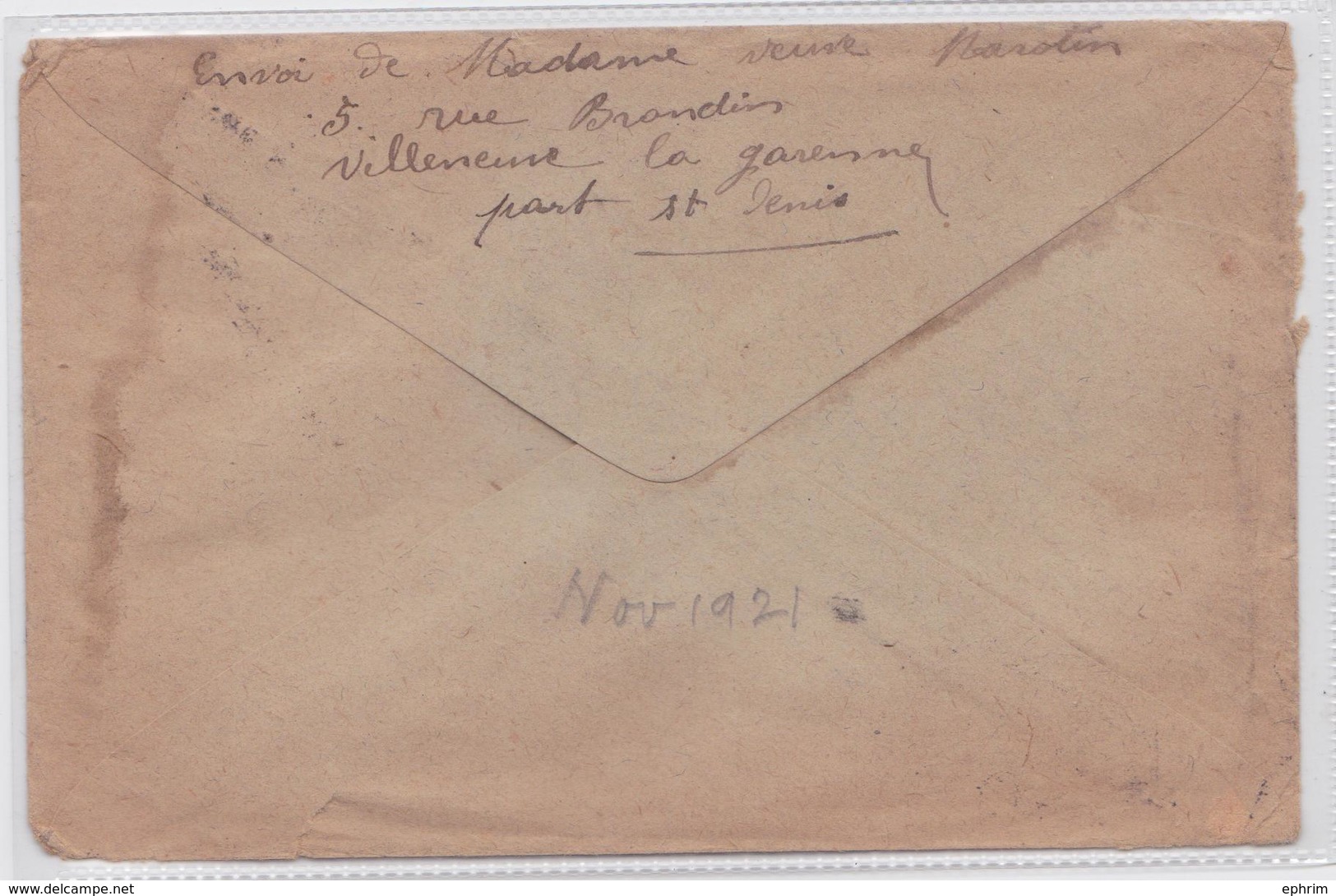 LETTRE TAXEE L'ISLE-SAINT-DENIS POUR HARTFORD CONNECTICUT TIMBRE-TAXE US TAX STAMP AIR MAIL COVER 1921 - Cartas & Documentos