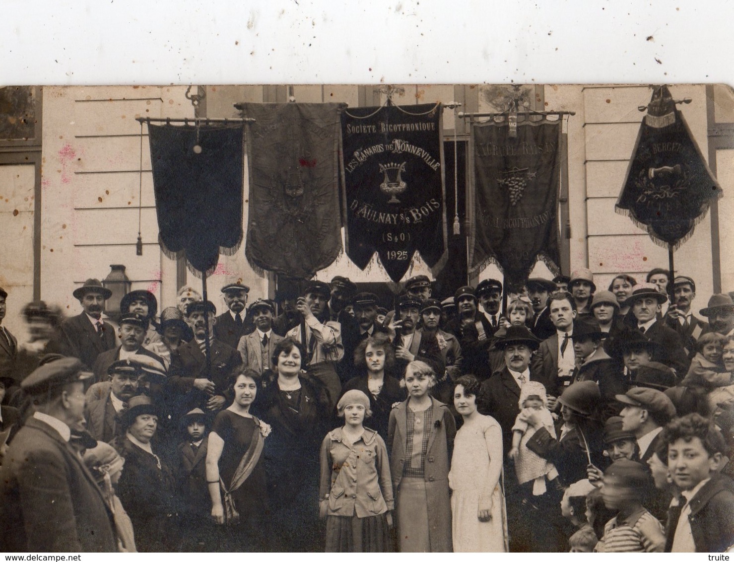 SOCIETE BICOTPHONIQUE LES FANFARES DE NONNEVILLE D'AULNAY-SOUS-BOIS (CARTE PHOTO) - Aulnay Sous Bois