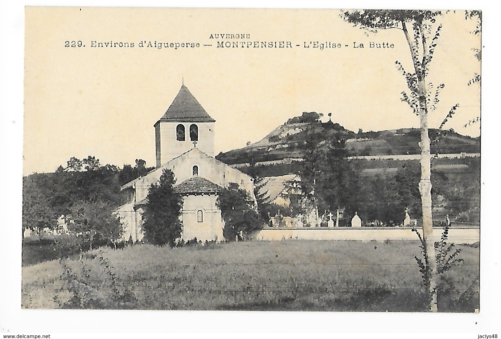 Environs D'AIGUEPERSE - MONTPENSIER - L'Eglise - La Butte  (cpa 63)     -  L 1 - Aigueperse