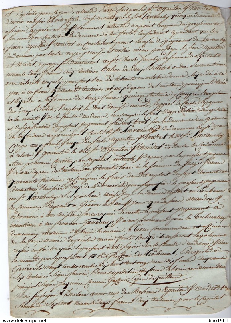 VP14.163 - Napoléon - Acte De 1811 - Jugement Des Négociants De GENEVE Contre LAVANCHY Pharmacien à TANINGES - Manuscrits