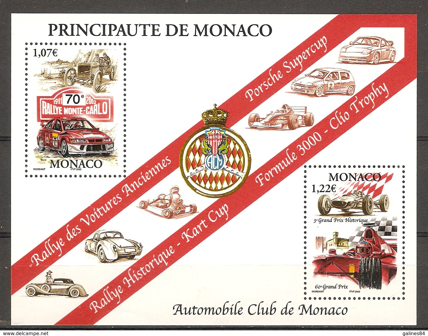 MONACO Bloc 86 70ième Rallye De Monte-Carlo NSC ** - Blocks & Kleinbögen