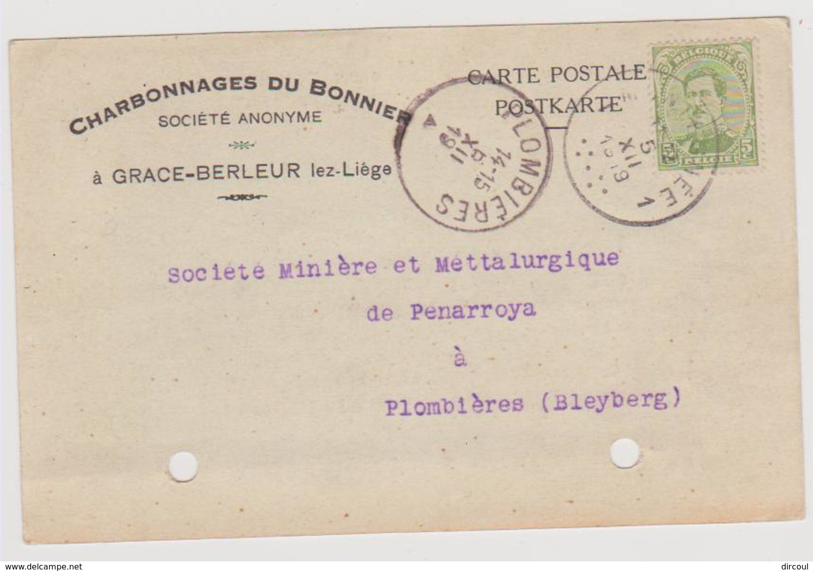 39962 -  Grace  Berleur  Charbonnages  Du Bonnier -  Carte  Pub - Grâce-Hollogne