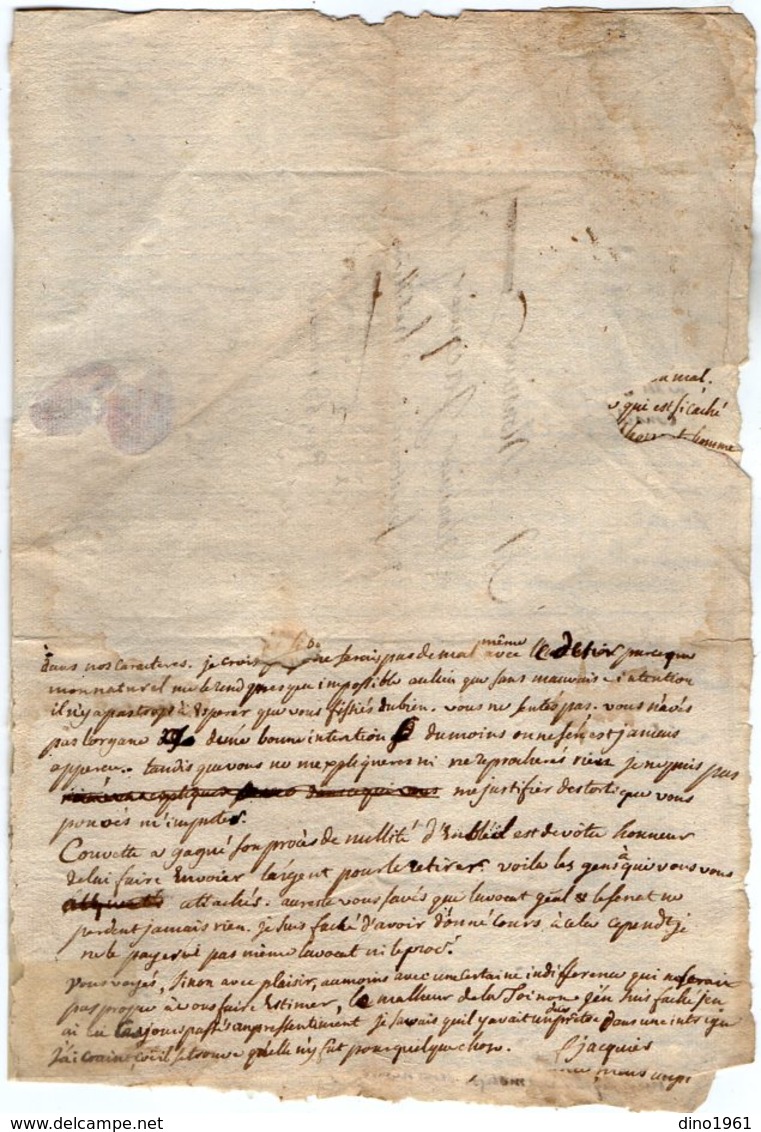 VP14.164 - Haute - Savoie - CHAMBERY 1790 - Lettre De Mr JACQUIER Pour Mr JACQUIER à TANINGES - Manuscripts