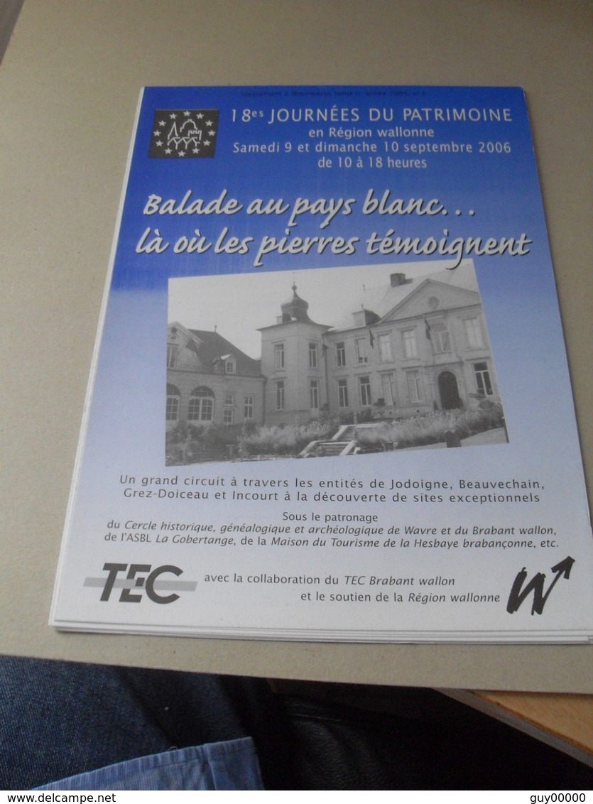 Publicité Wallonie Incourt Jodogne Beauvechain Grez Doiceau 2006 - Non Classés