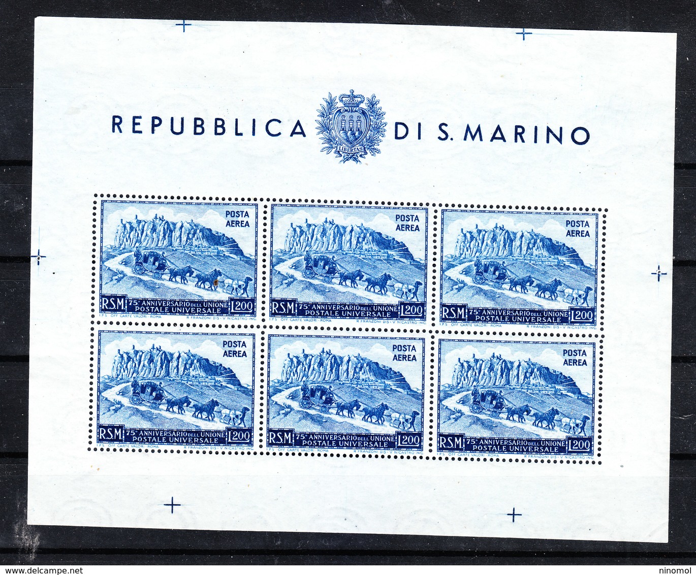 San Marino   -   1950. UPU Foglietto Integro - Nuovi