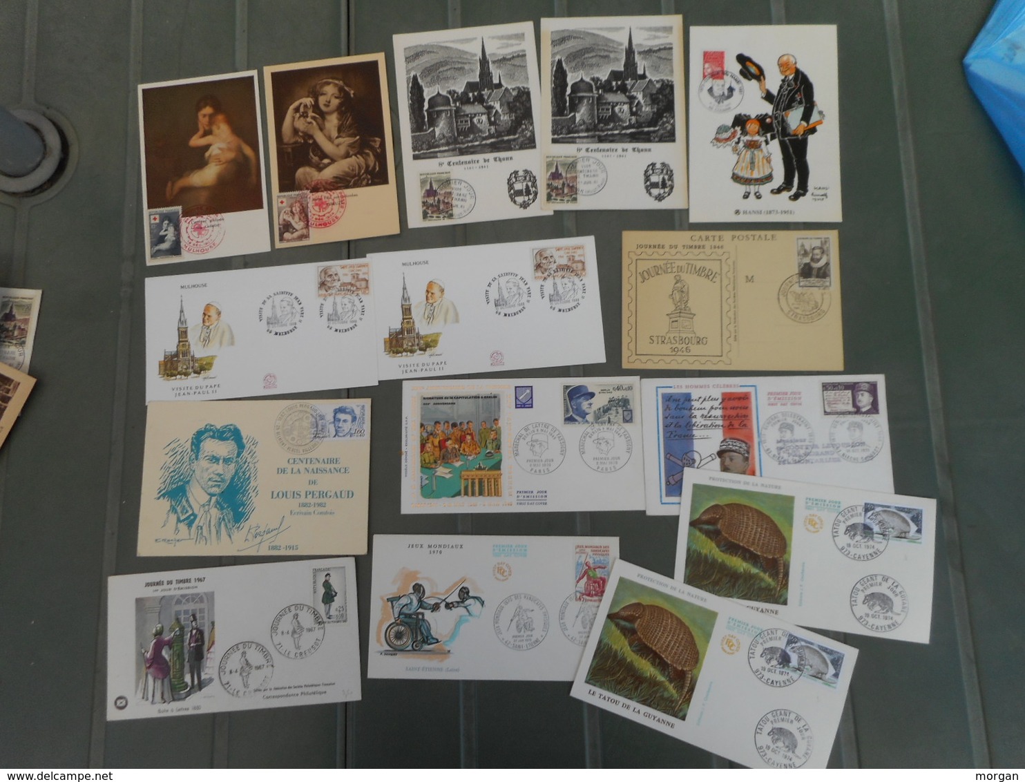 PHILATELIE,  BEAU LOT DE DOCUMENTS PHILATELIQUES FRANCE , 1er JOUR, CARTES, ENVELOPPES, TOUS LES SCANS - Collezioni (senza Album)