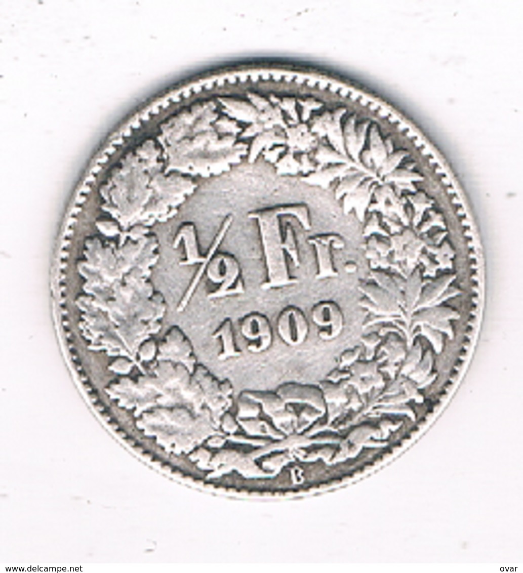 1/2 FRANC 1909 B ZWITSERLAND /0234/ - Otros & Sin Clasificación