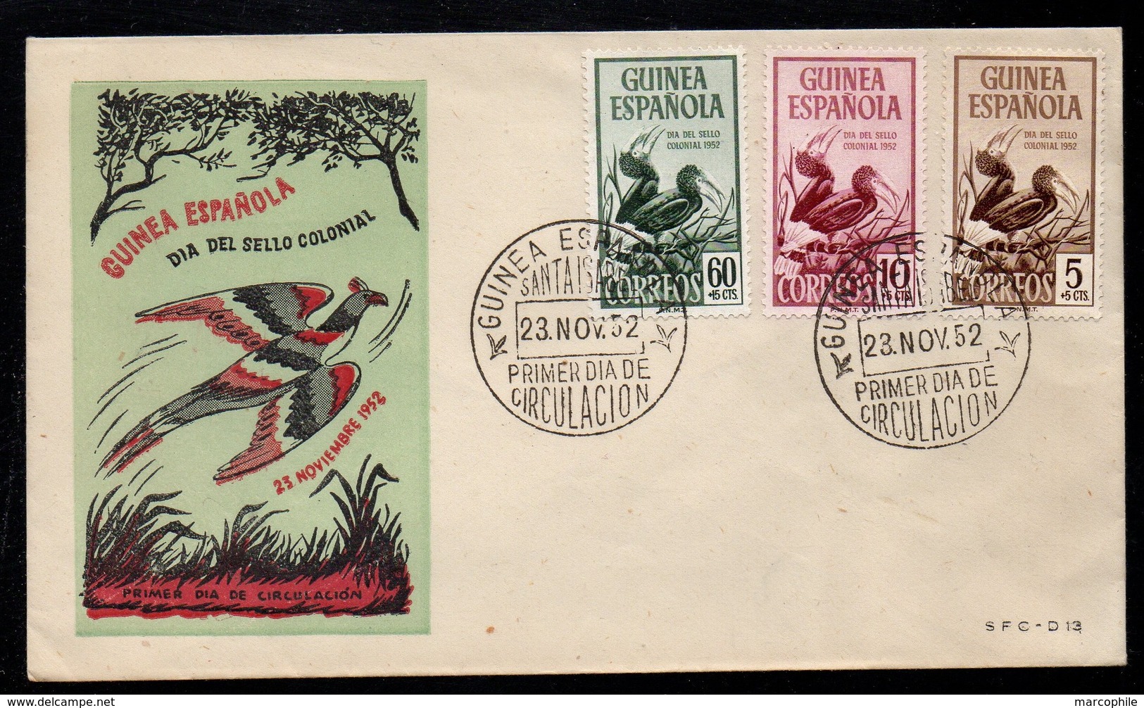 GUINEA ESPANOLA - GUINEE ESPAGNOLE - SANTA ISABEL / 1952 ENVELOPPE FDC (ref LE3052) - Guinée Espagnole