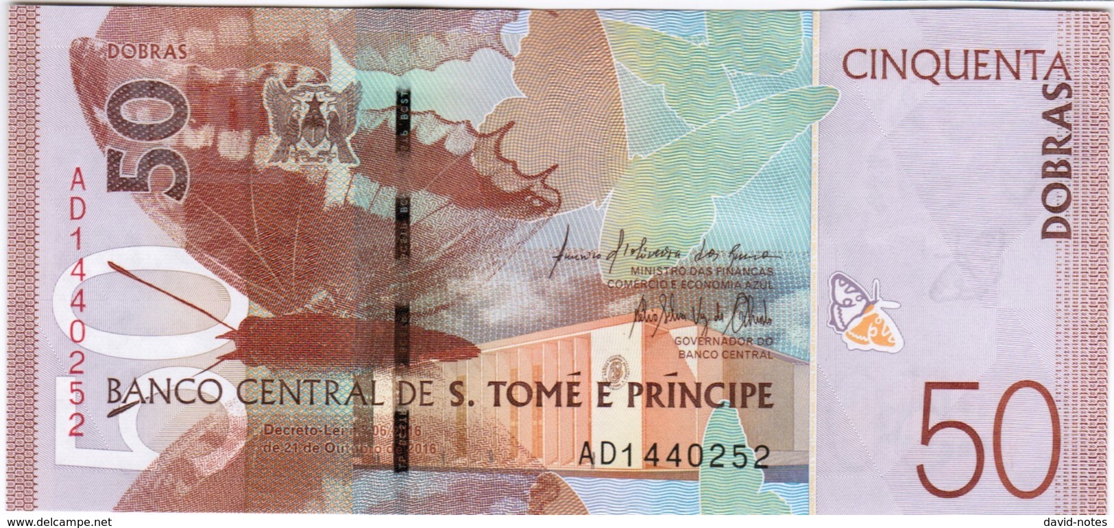 Saint Thomas & Prince - Pick New - 50 Dobras 2016 - 2018 - Unc - Sao Tomé Et Principe