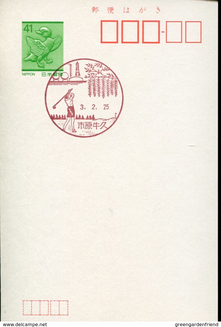 41279  Japan,  Special Postmark 1991  Golf - Golf