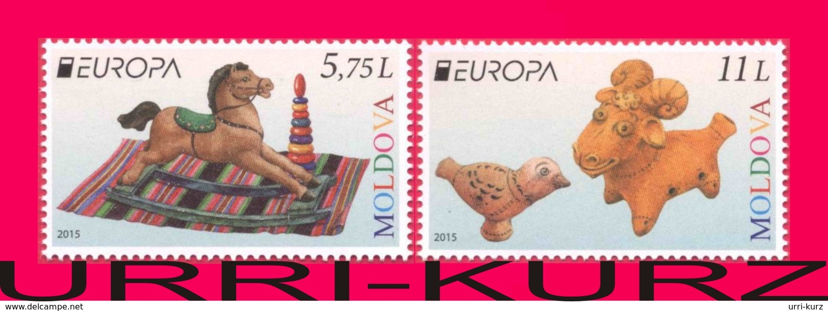 MOLDOVA 2015 Europa CEPT Children's Old Toys Horse Bird Sheep 2v Mi 904-905 MNH - Other & Unclassified