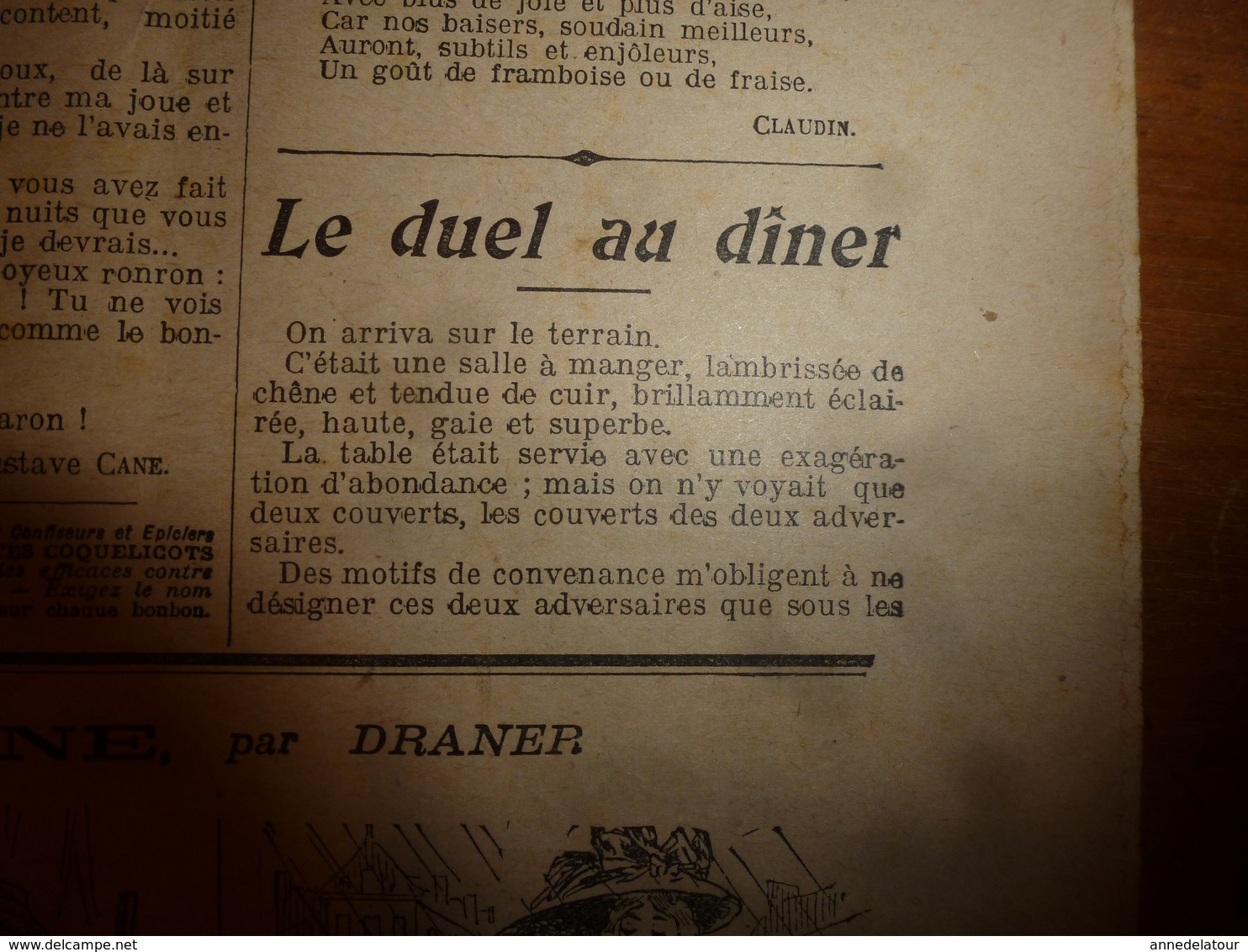 1908 LE PETIT JOURNAL:Suicide extraordinaire par amour;Médicaments du passé(soupe de vipère,Crâne guillotiné,etc;Végétar